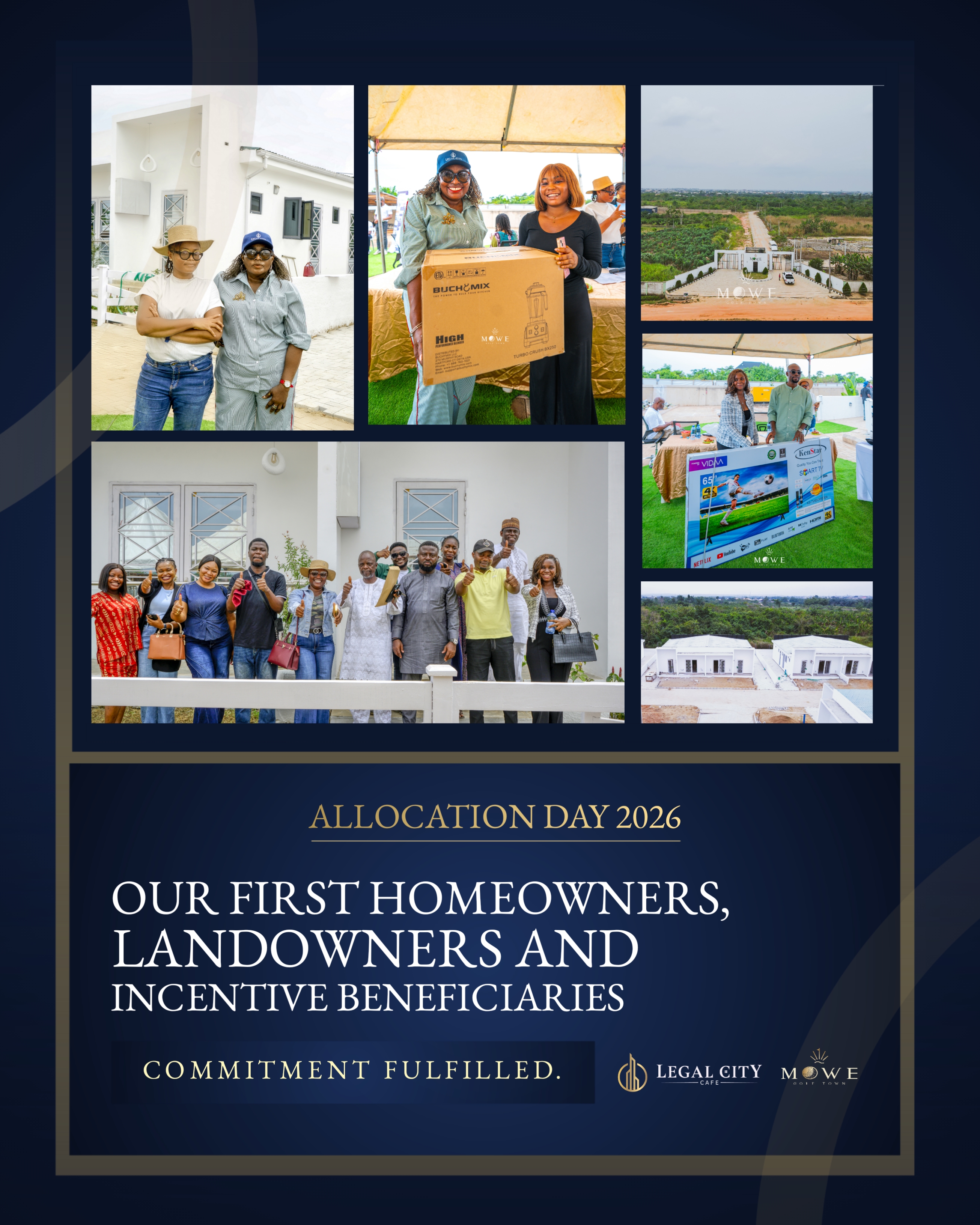 Happy homeowners at Mowe Golf Town